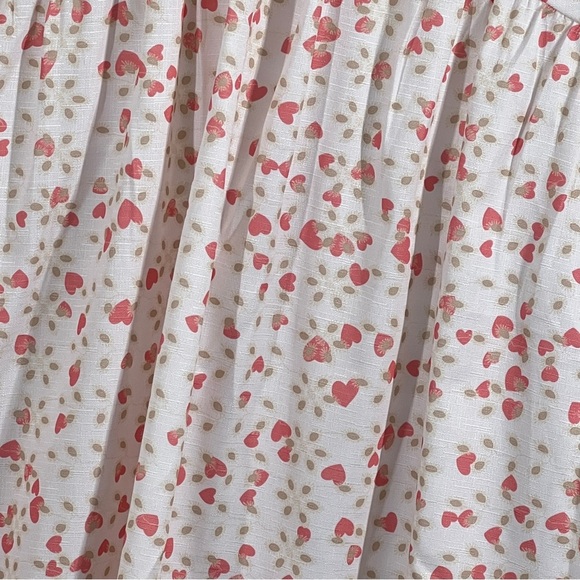 CIDER Baby Doll Top Size XL Pink and White Floral V Neck Short Sleeve - Picture 6 of 11